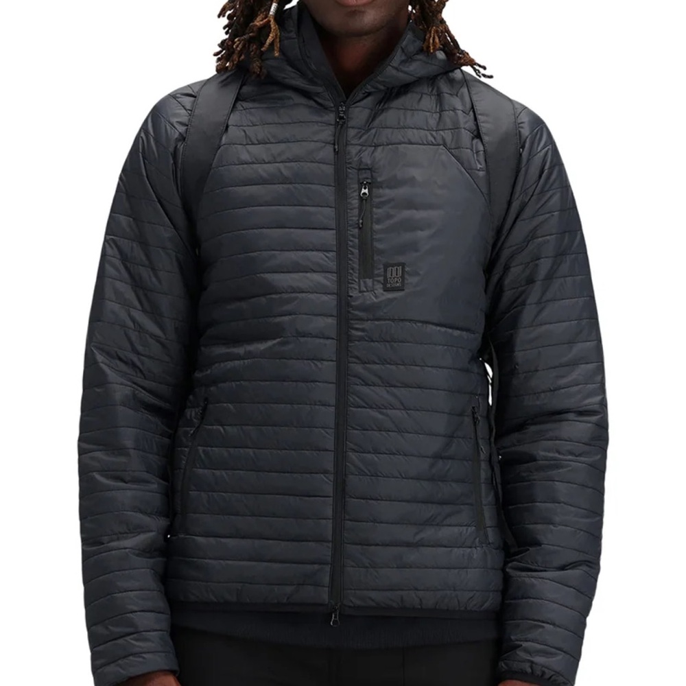 Topo Designs - Men's Global Puffer Hoodie - Black - M
